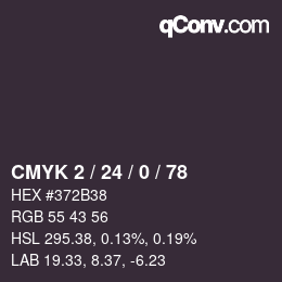 カラーコード: CMYK 2 / 24 / 0 / 78 | qconv.com