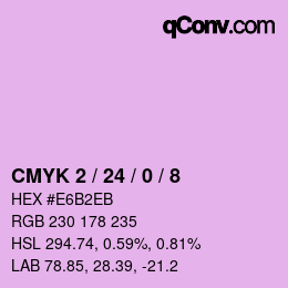 Farbcode: CMYK 2 / 24 / 0 / 8 | qconv.com