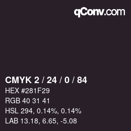 Color code: CMYK 2 / 24 / 0 / 84 | qconv.com