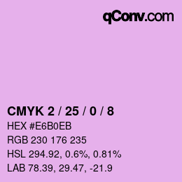 カラーコード: CMYK 2 / 25 / 0 / 8 | qconv.com