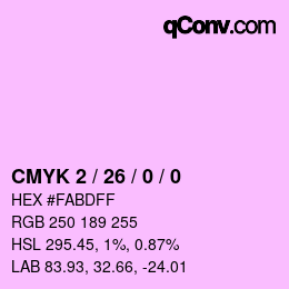 カラーコード: CMYK 2 / 26 / 0 / 0 | qconv.com