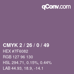 Color code: CMYK 2 / 26 / 0 / 49 | qconv.com