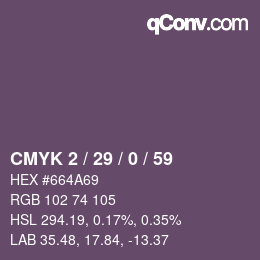 カラーコード: CMYK 2 / 29 / 0 / 59 | qconv.com