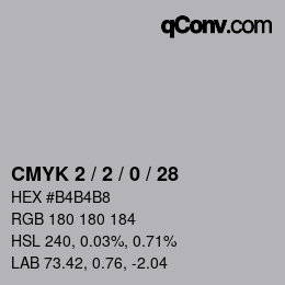 Color code: CMYK 2 / 2 / 0 / 28 | qconv.com