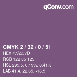 Color code: CMYK 2 / 32 / 0 / 51 | qconv.com