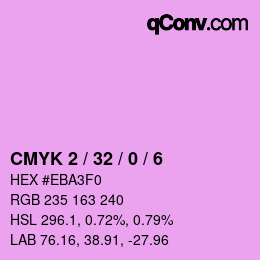 Color code: CMYK 2 / 32 / 0 / 6 | qconv.com