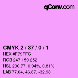颜色代码: CMYK 2 / 37 / 0 / 1 | qconv.com