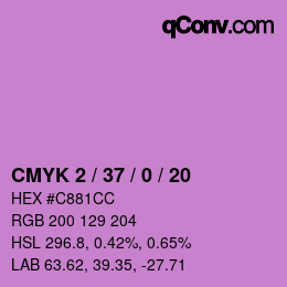 カラーコード: CMYK 2 / 37 / 0 / 20 | qconv.com