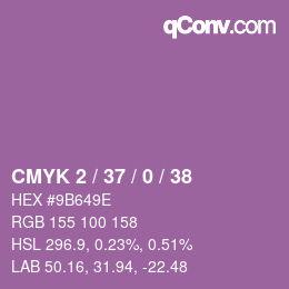 カラーコード: CMYK 2 / 37 / 0 / 38 | qconv.com