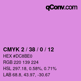 颜色代码: CMYK 2 / 38 / 0 / 12 | qconv.com