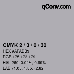 Color code: CMYK 2 / 3 / 0 / 30 | qconv.com