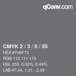 Color code: CMYK 2 / 3 / 0 / 55 | qconv.com