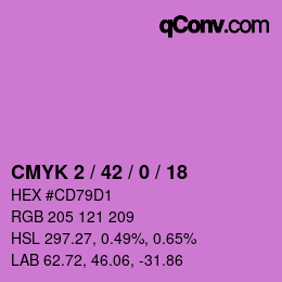 Farbcode: CMYK 2 / 42 / 0 / 18 | qconv.com