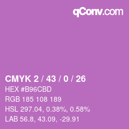Farbcode: CMYK 2 / 43 / 0 / 26 | qconv.com