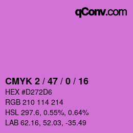 Color code: CMYK 2 / 47 / 0 / 16 | qconv.com