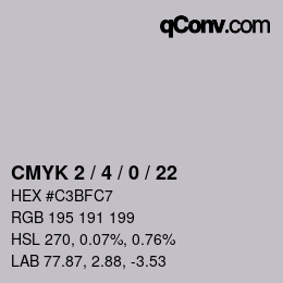 Color code: CMYK 2 / 4 / 0 / 22 | qconv.com