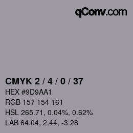 Color code: CMYK 2 / 4 / 0 / 37 | qconv.com