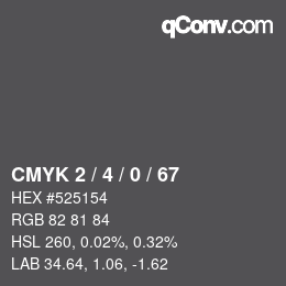 Color code: CMYK 2 / 4 / 0 / 67 | qconv.com