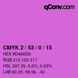 Color code: CMYK 2 / 53 / 0 / 15 | qconv.com