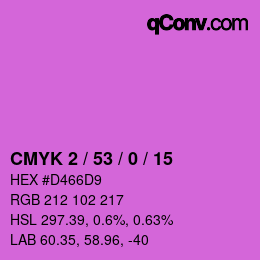 Color code: CMYK 2 / 53 / 0 / 15 | qconv.com