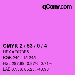 カラーコード: CMYK 2 / 53 / 0 / 4 | qconv.com