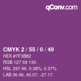 Farbcode: CMYK 2 / 55 / 0 / 49 | qconv.com