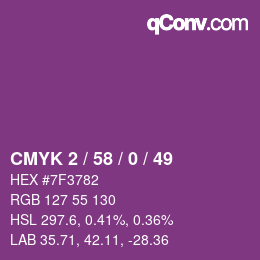 Color code: CMYK 2 / 58 / 0 / 49 | qconv.com