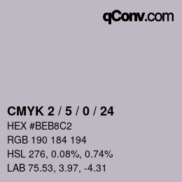 Color code: CMYK 2 / 5 / 0 / 24 | qconv.com