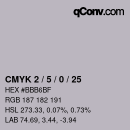 Color code: CMYK 2 / 5 / 0 / 25 | qconv.com