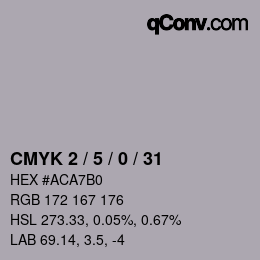 Color code: CMYK 2 / 5 / 0 / 31 | qconv.com
