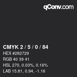 Color code: CMYK 2 / 5 / 0 / 84 | qconv.com