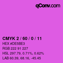 カラーコード: CMYK 2 / 60 / 0 / 11 | qconv.com