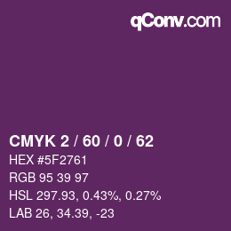 Color code: CMYK 2 / 60 / 0 / 62 | qconv.com