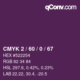 Color code: CMYK 2 / 60 / 0 / 67 | qconv.com