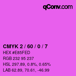 カラーコード: CMYK 2 / 60 / 0 / 7 | qconv.com