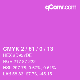カラーコード: CMYK 2 / 61 / 0 / 13 | qconv.com