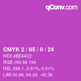 カラーコード: CMYK 2 / 65 / 0 / 24 | qconv.com