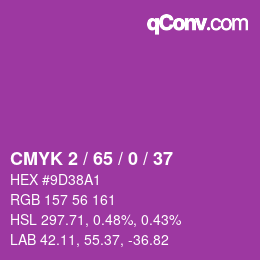 颜色代码: CMYK 2 / 65 / 0 / 37 | qconv.com