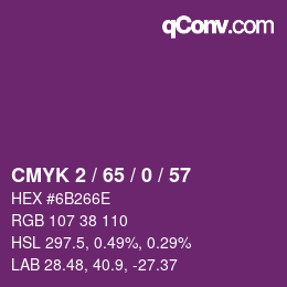 Color code: CMYK 2 / 65 / 0 / 57 | qconv.com