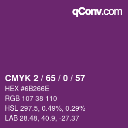 カラーコード: CMYK 2 / 65 / 0 / 57 | qconv.com
