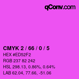 Color code: CMYK 2 / 66 / 0 / 5 | qconv.com