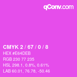 Color code: CMYK 2 / 67 / 0 / 8 | qconv.com