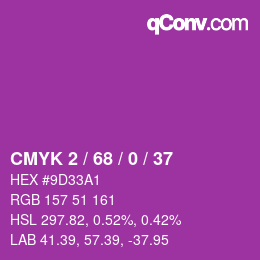 Color code: CMYK 2 / 68 / 0 / 37 | qconv.com
