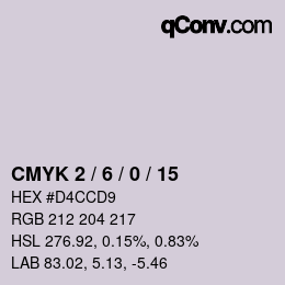 Color code: CMYK 2 / 6 / 0 / 15 | qconv.com