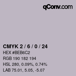 Color code: CMYK 2 / 6 / 0 / 24 | qconv.com