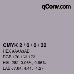 Color code: CMYK 2 / 6 / 0 / 32 | qconv.com