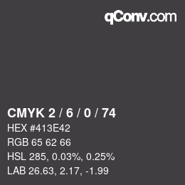 Color code: CMYK 2 / 6 / 0 / 74 | qconv.com