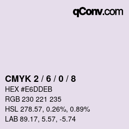 Color code: CMYK 2 / 6 / 0 / 8 | qconv.com