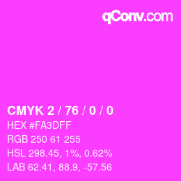 Color code: CMYK 2 / 76 / 0 / 0 | qconv.com