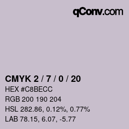 Color code: CMYK 2 / 7 / 0 / 20 | qconv.com